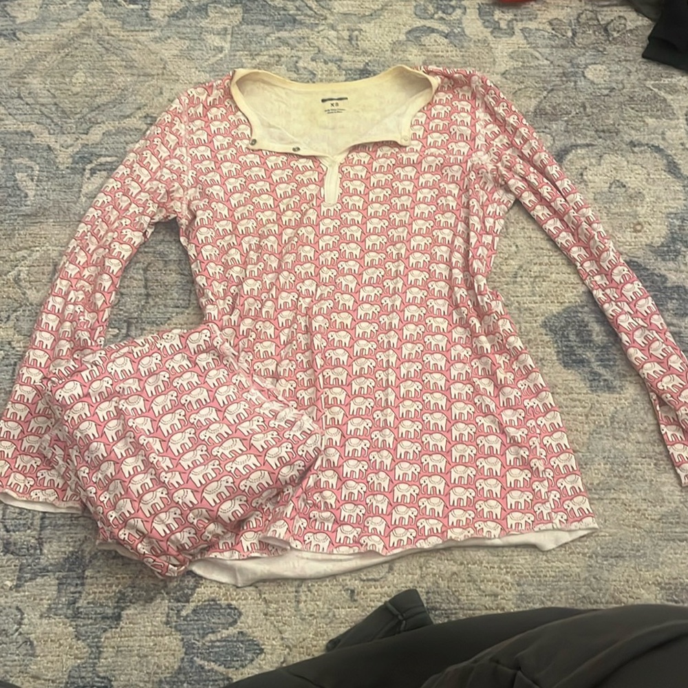 Roller Rabbit Long Sleeve set in Hathi the Elephant